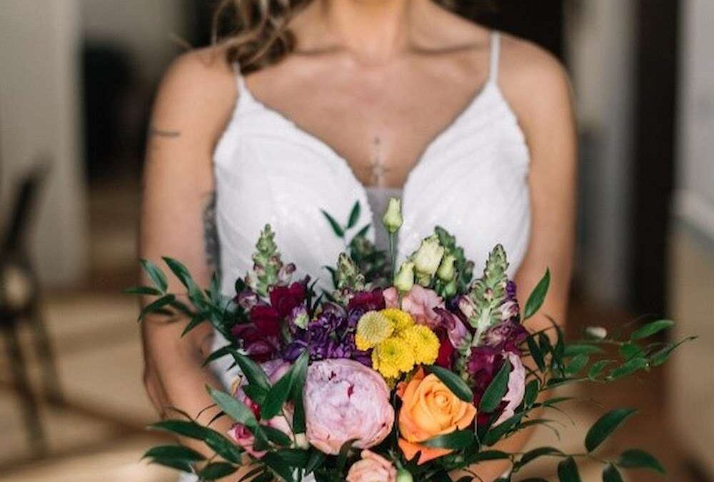 A colourful wedding theme