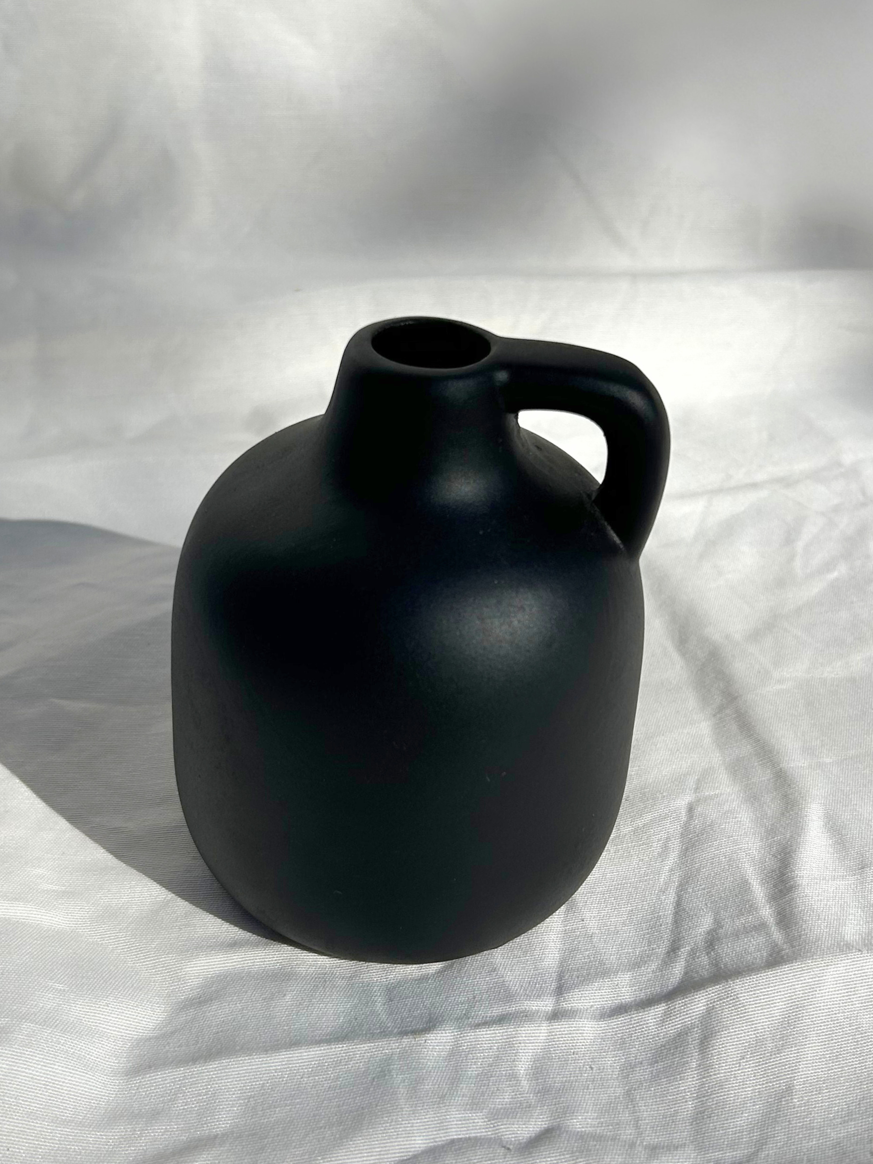 Matt Black Milk Vase