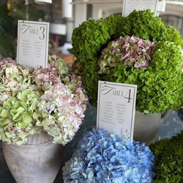 Watercolor flower seating plan large : wittout stick