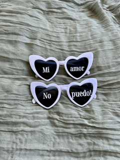 white sunglasses with qoute - pack of 3