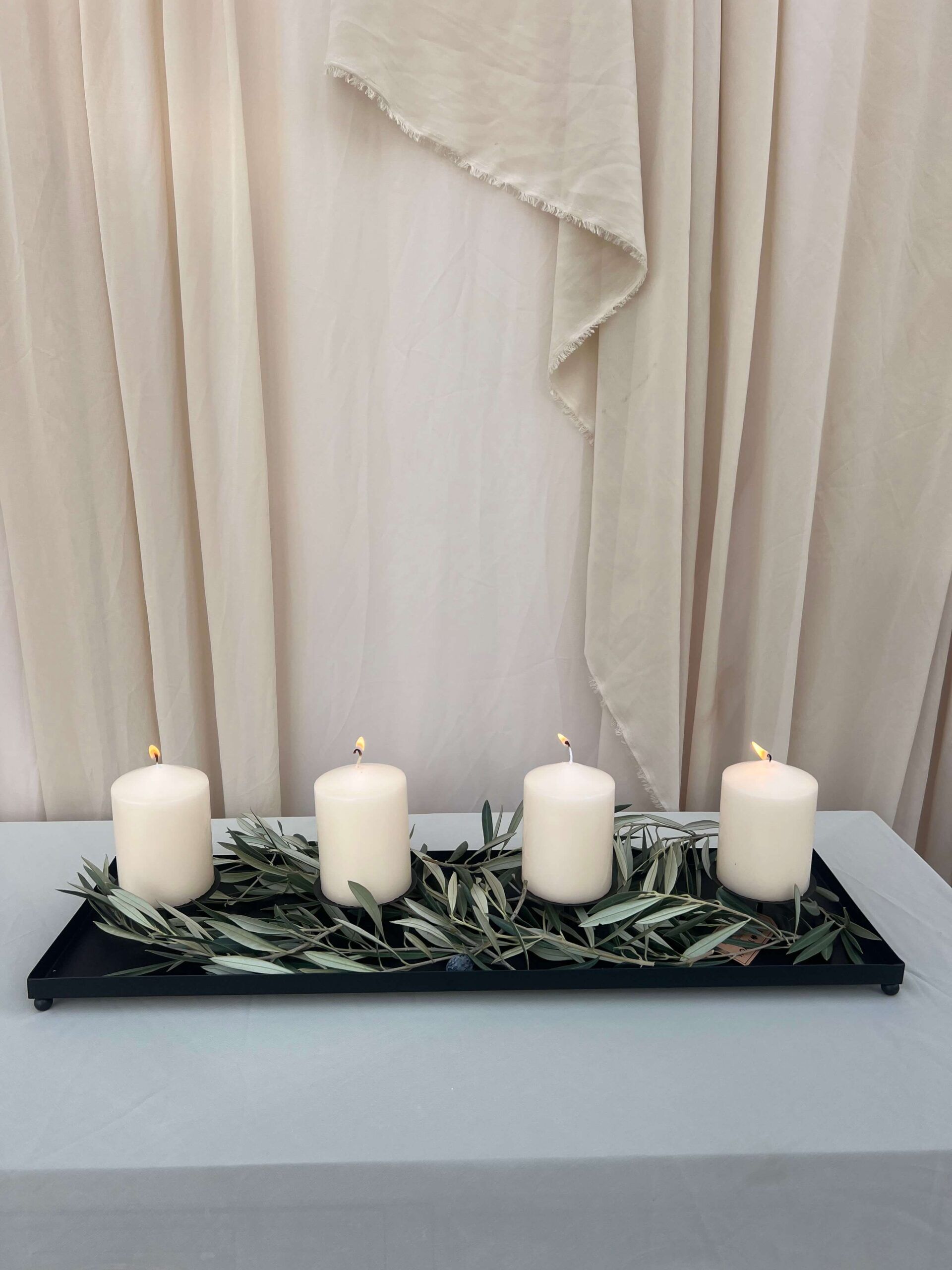 Black Metal Candle Holder