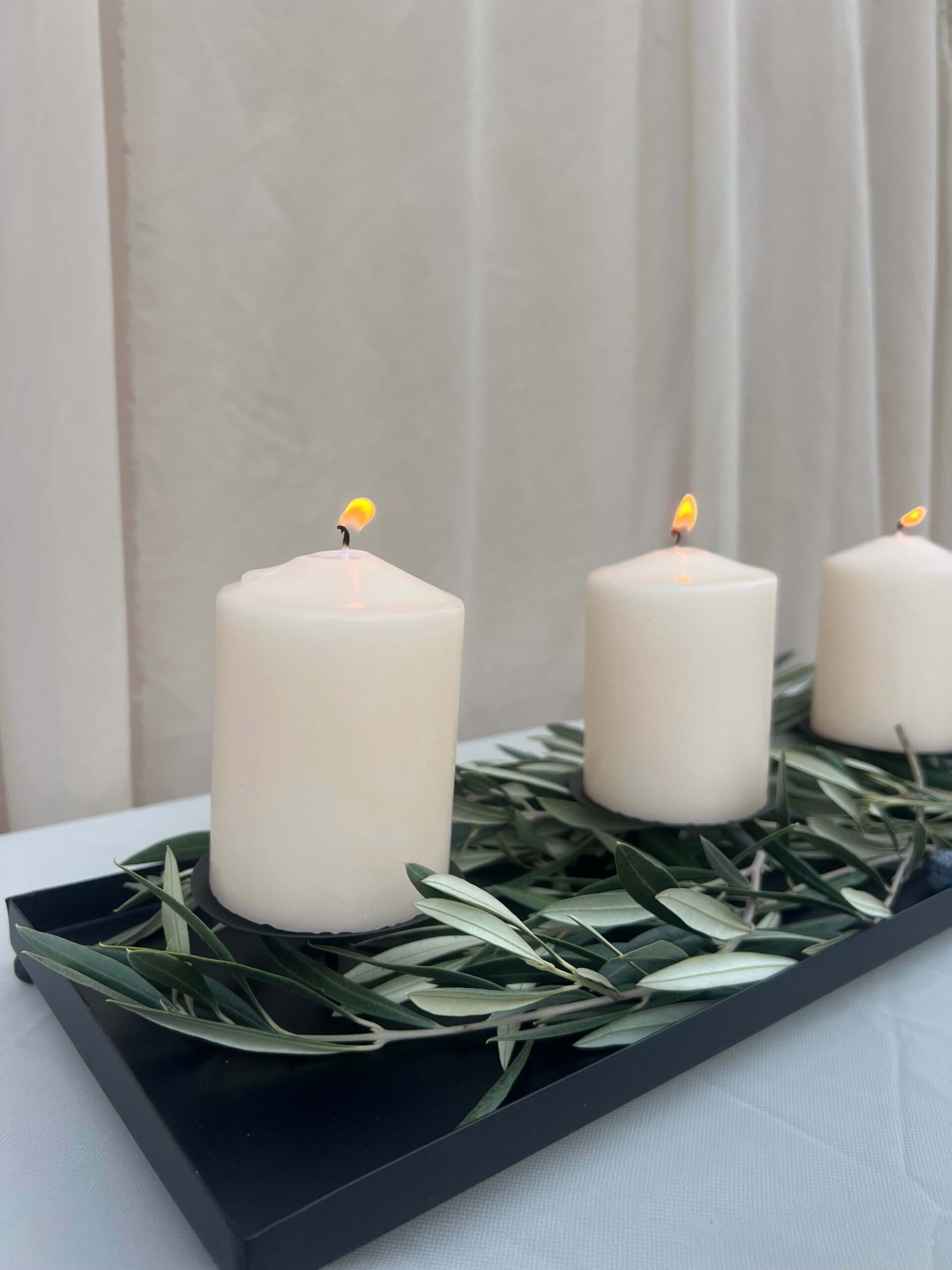 Black Metal Candle Holder - Imagen 2