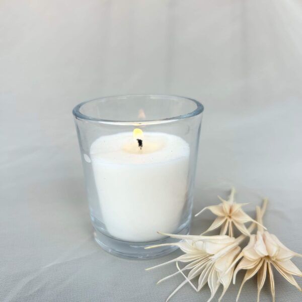 White Glass Candle Pack of 12